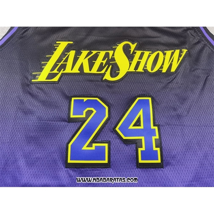 Camiseta Los Angeles Lakers Kobe Bryant #24 Ciudad 2024-25 Violeta